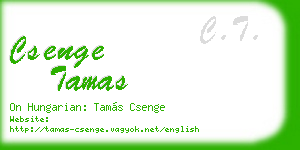 csenge tamas business card