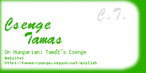 csenge tamas business card